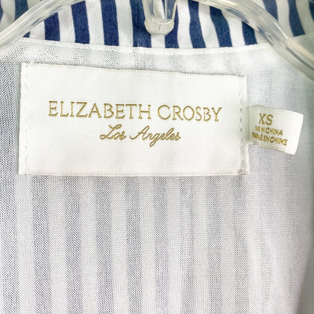 Elizabeth Crosby Pippa Ruffle Stripe Wrap Dress - Picture 10 of 14